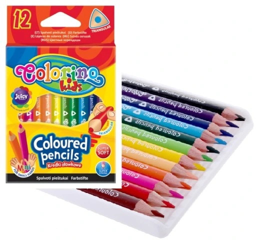 COLORINO TROJUHOLNÍKOVÉ JUMBO HRUBÉ ceruzky 12 Sviežich farieb