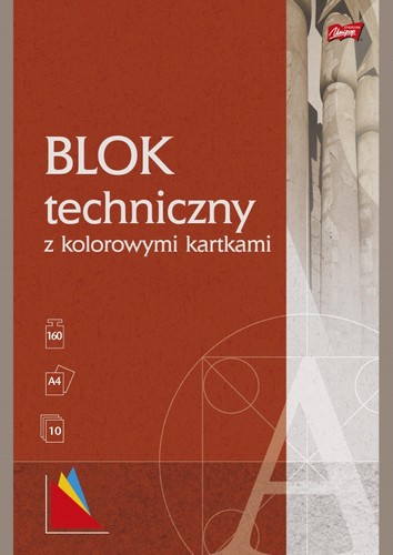 FAREBNÝ TECHNICKÝ BLOK FORMÁT A4 10 listov 160g/m2 UNIPAP MAJEWSKI