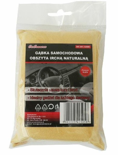 Hubka na umývanie auta zdobená prírodným jelenicom