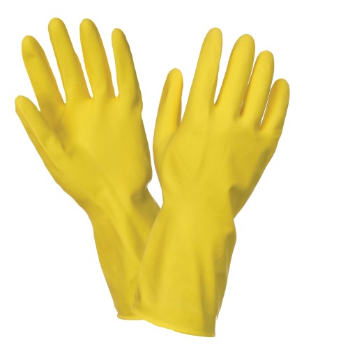 GUMENÉ RUKAVICE DO DOMÁCNOSTI FLOKOVANÉ veľkosti 10-XL