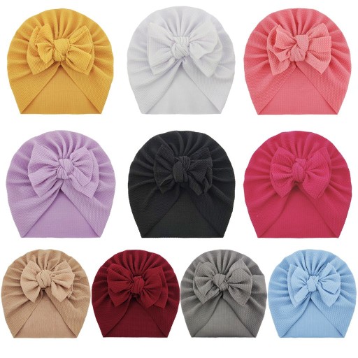 Detský turban s mašľou, dievčenská čiapočka