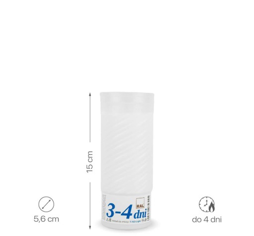 Vložka na sviečku 15 cm 3 - 4 dni T.150L Tradičná