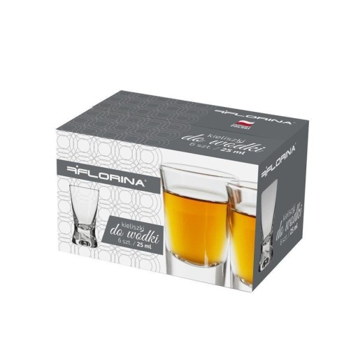Florina poháre na vodku 25 ml, 6 kusov