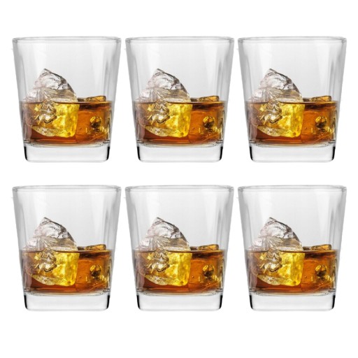 POHÁRKY NA WHISKY BRANDY NÁPOJE NÁPOJE 300ml SADA 6 ks