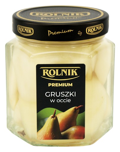 Rolnik Premium pasterizované hrušky v octe 560ml