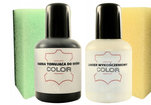 ČIERNA FARBA 50ml NA OBUV, FARBA NA KOŽU + HUBKA