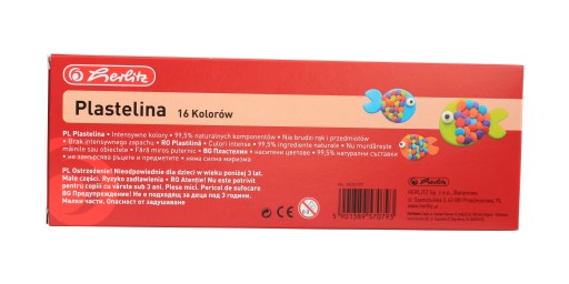 Plastelína 16 farieb Herlitz 9570797