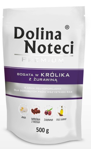 Mokré krmivo Dolina Noteci 500G KRÁLIK S BRUSKAMI