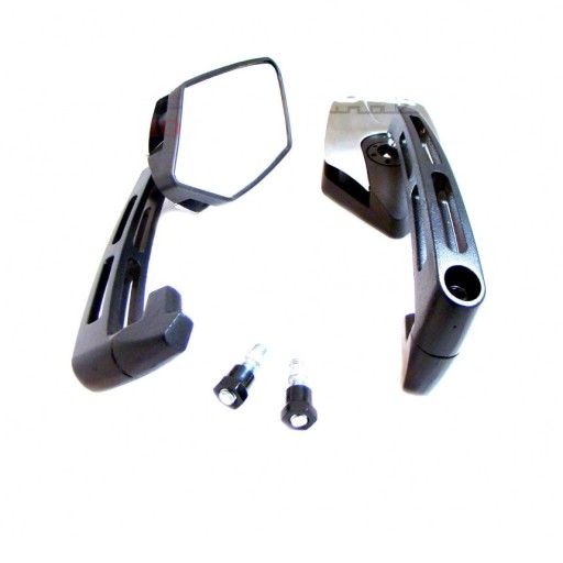 Zrkadlá SKÚTER MOTOCYKEL JUNAK Black a Chrome M8 R+R METAL dl