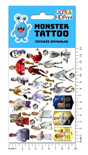 UMÝVAJÚCE DOČASNÉ TETOVANIE PRE DETI CRISTIANO RONALDO ORIGINÁLNE DIZAJNY