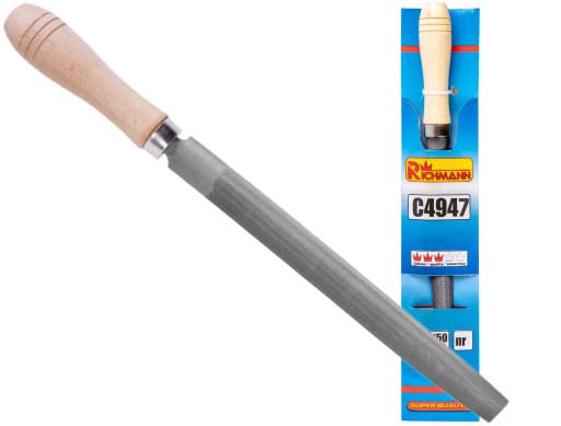 POLOKRUHOVÉ KOVOVÉ PILNÍKY #2 250MM DREVENÁ RÚČKA C4947 RICHMANN