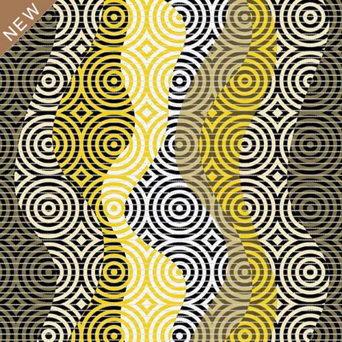WAVES CIRCLES protišmyková kúpeľňová predložka 65x10 cm