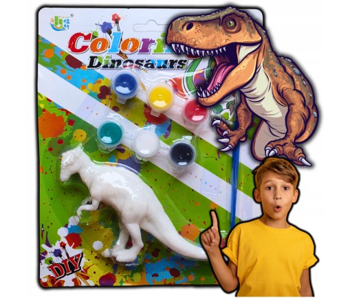 KREATÍVNA SÚPRAVA NA MAĽOVANIE POSTAVIEK DINOSAUROV