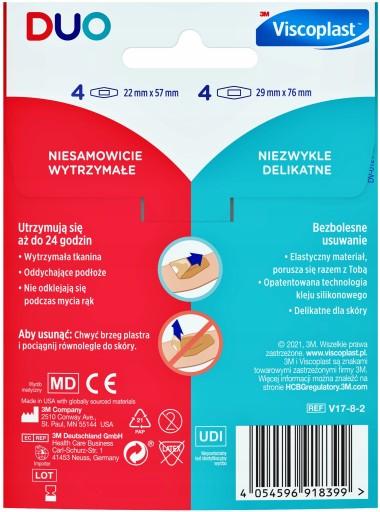 VISCOPLAST DUO VODEODOLNÉ ELASTICKÉ ZÁPLATY 8 ks - 2 veľkosti