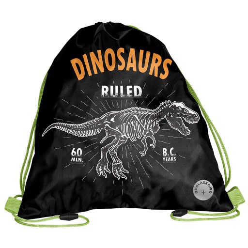 PASO DINOSAUR ŠKOLSKÁ TAŠKA NA TOPÁNKY PRE CHLAPKOV, ČIERNY BATOH