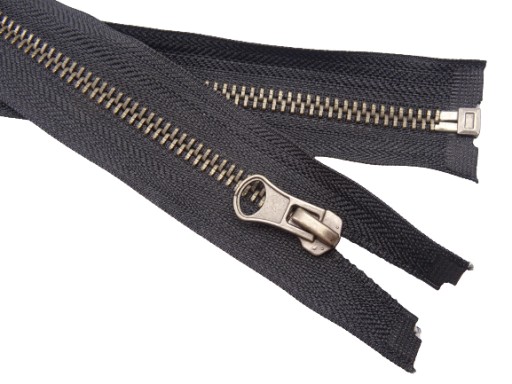 Kovový zips na bundu 75 cm, veľkosť #5, chróm