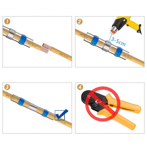 TEPELOM ZMRŠŤOVACÍ CÍNOVÝ KONEKTOR 0,5-1,5 MM 10 KS