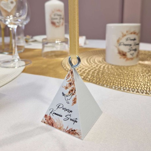 Balónové závažie COMMUNION pyramídové sušičky Boho