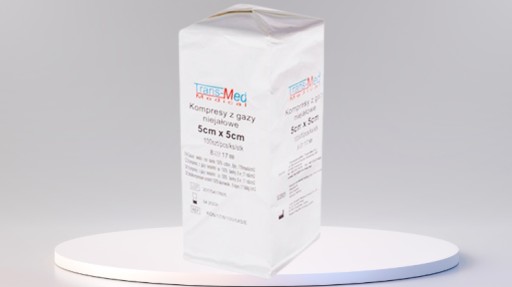 Komprimujte NESTERILNÉ MERAČKY NA OBKLADY 100 KS 5 CM