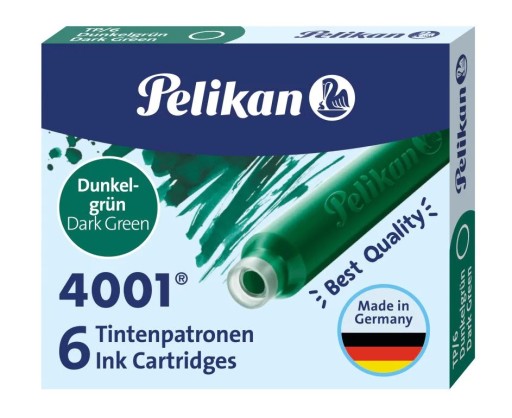Atramentové kazety SHORT - Pelikan - bal 6 ks - TMAVO ZELENÁ