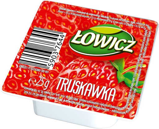 Łowicz Džem s príchuťou Jahoda Porcia blister 30 x 25 g