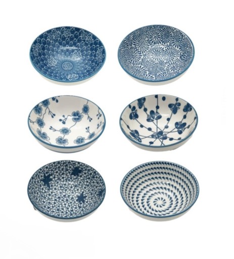 KERAMICKÁ MISKA 15,8CM MODRÉ KVETY 157497