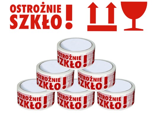 BEZPEČNOSTNÁ BALiaca PÁSKA POZOR SKLO 6 KS