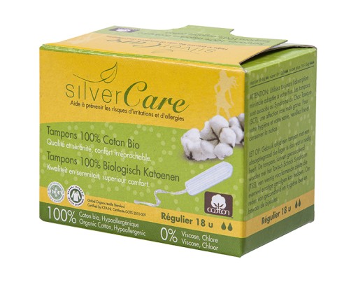 Masmi Silver Care tampóny bez aplikátora z organickej bavlny Regular 18 ks
