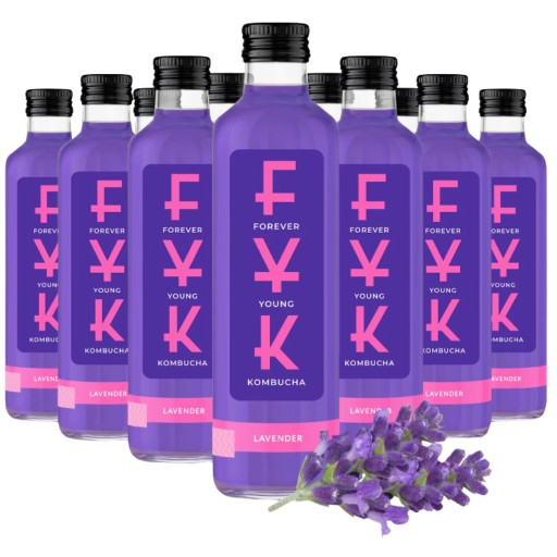 Kombucha Levanduľový čaj 0,25l Forever Young FYK nápoj 250ml LEVANDUĽA