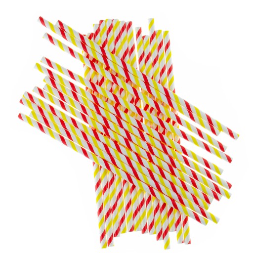 Papierové slamky 197 x 6 mm, sada 25 ks