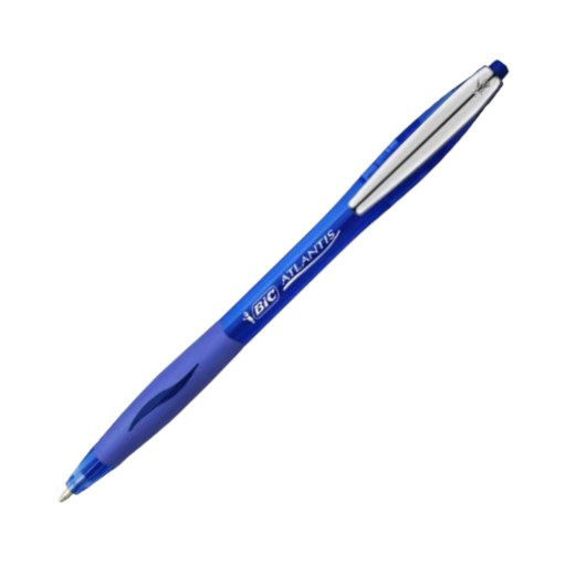 BIC modré Atlantis Soft automatické guľôčkové pero