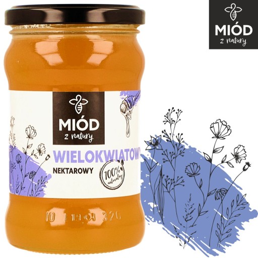 Dóza na med LÚČNY KVETOVÝ 400 g, 100% PRÍRODNÝ