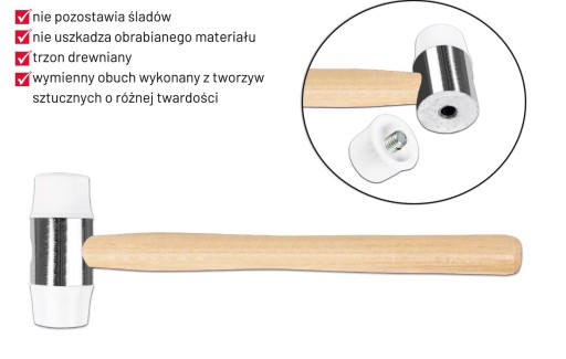 Inštalačné kladivo 28 mm drevená rukoväť MAAN