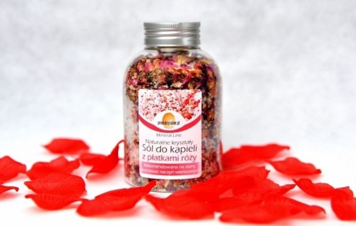 Kryštálová kúpeľová soľ okvetné lístky ruží 500g
