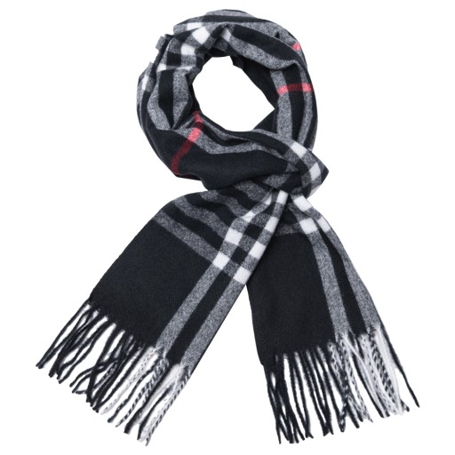Elegantná pánska károvaná šatka A408, čierno červená.