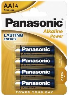 BATÉRIE PANASONIC LR06 1,5V AA 4 alkalické napájanie