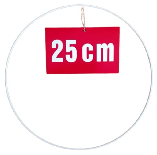 BIELY krúžok/ráfik pre lapače snov a makramé 25 cm