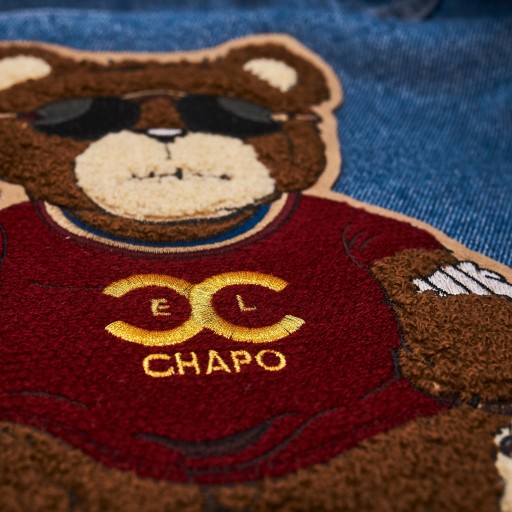 Nášivka EL CHAPO BEAR na šitie, veľká nášivka