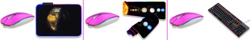 CHOĎTE VYŠŠÍM KAMEŇOM ĽAHKÁ BEZDRÔTOVÁ MYŠ RGB Fialová