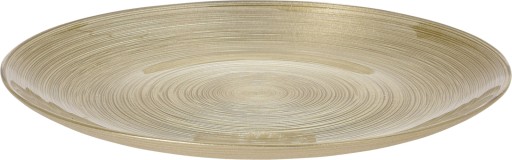 Zlatý sklenený tanier, okrúhly, 21 cm