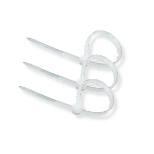 Svorka na sťahovacie pásky 2,5 X 150mm BIELA 100 kusov ECOLIGHT