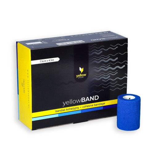 Samolepiaci stabilizačný kohézny obväz YellowBAND 7,5cm modrý