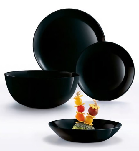 LUMINARC DIWALI BLACK tanier hlboký 20 cm