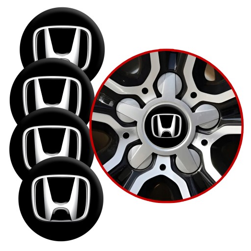 4 Emblémy Krytky ráfikov Kryty kolies Kolesá HONDA SET TOP 60 mm