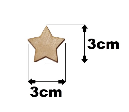 3 cm / 30 ks Stars Hoops lapač snov Scraps