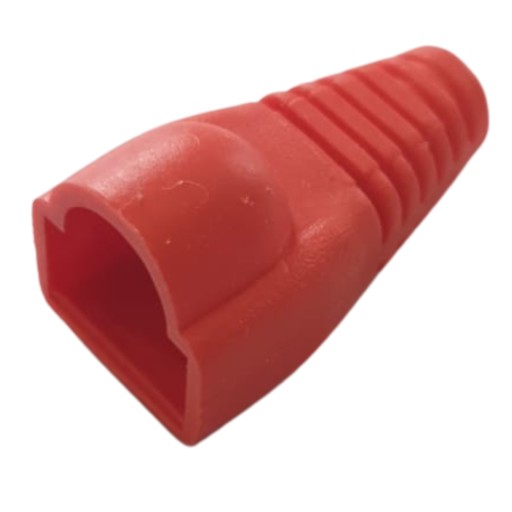 Gumový kryt na zástrčku RJ45 8p8c červený 10 ks