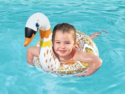 Bestway Swimming ring labuť trblietky 61cm 36306