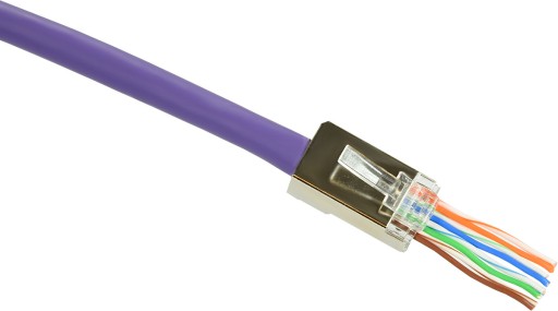 RJ45 CAT.6 ZÁSTRČKY PRECHODENÉ tienené STP FTP PRECHODENÉ ZLATENÉ 10ks