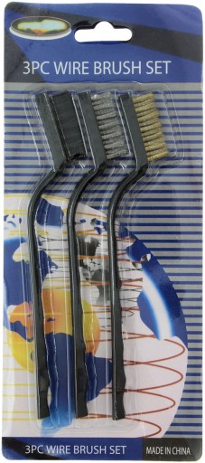 Drôtené kefy 3 ks, Nylon, Mosadz, Oceľ