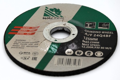 INOX kovový brúsny kotúč 125x6mm WALTER 5 ks